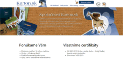 Desktop Screenshot of karton.sk